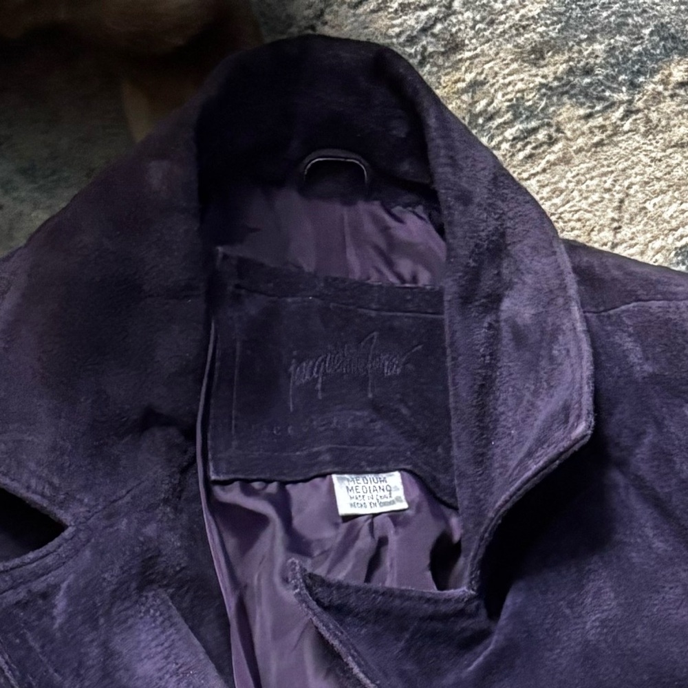 Jacqueline Ferrar Deep Purple Suede Blazer